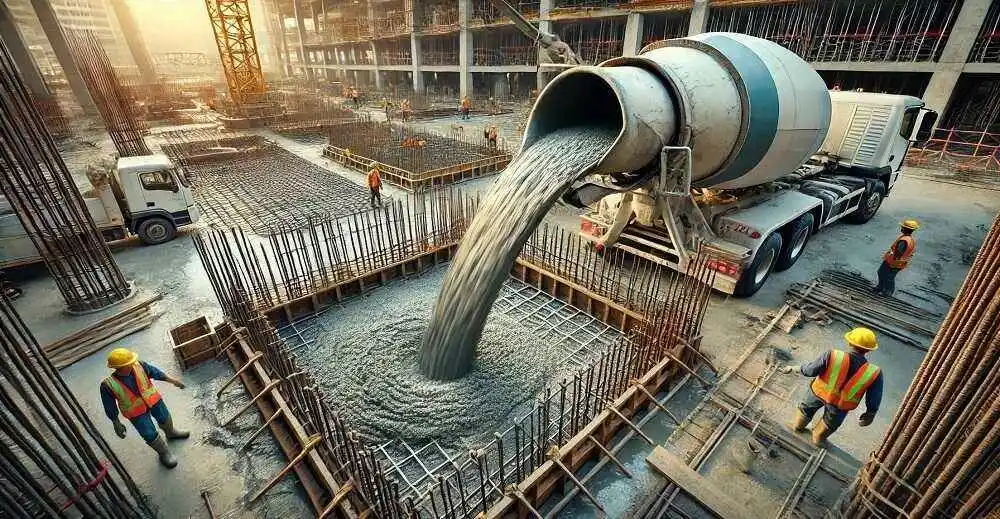 Ready Mix Concrete truck delivering durable concrete for construction
