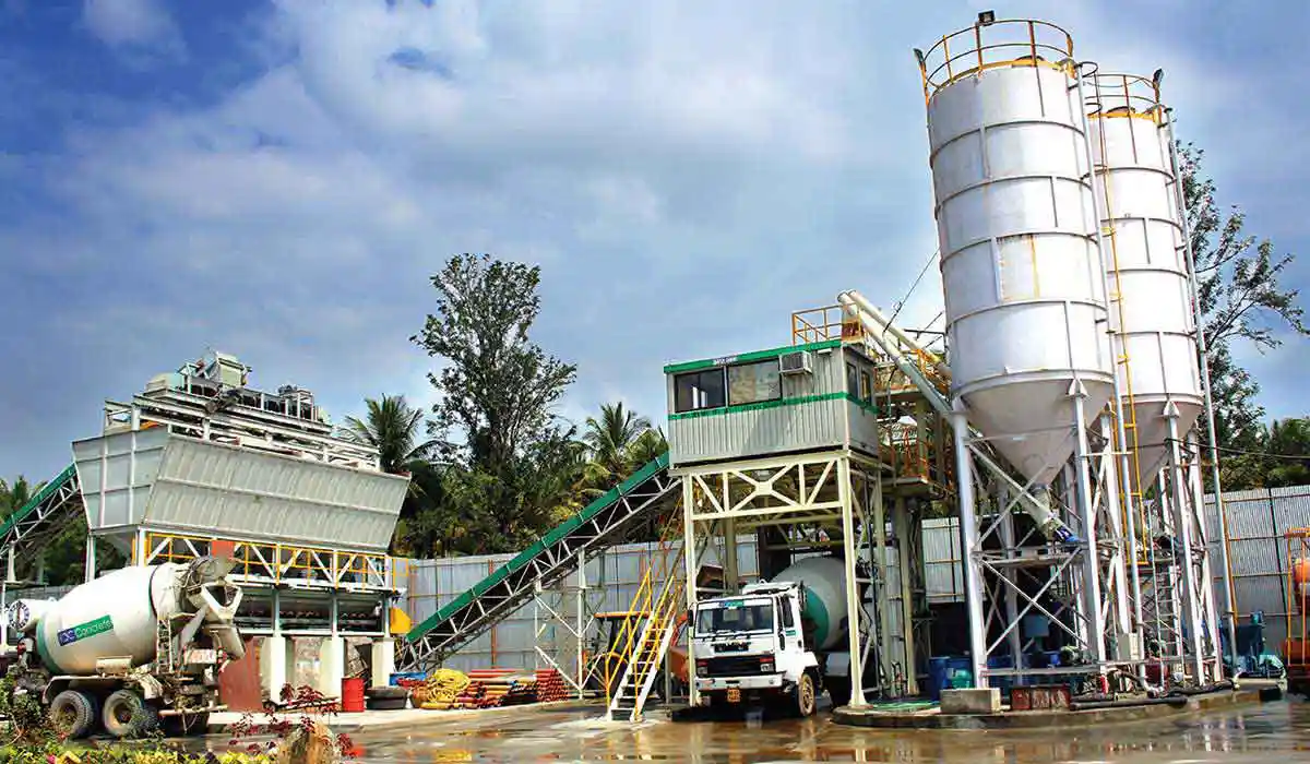 Modern RMC Plant Producing Quality Concrete