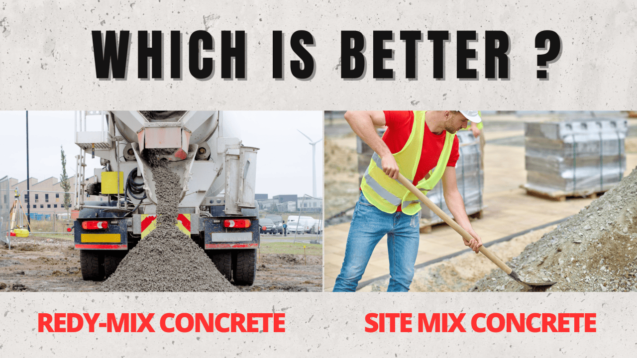 Site-Mixed vs Ready Mix Concrete comparison by Balaji Ready Mix Concrete