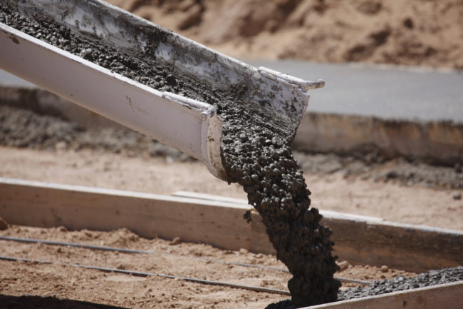 Types of concrete used in construction including Ready Mix Concrete and RCC