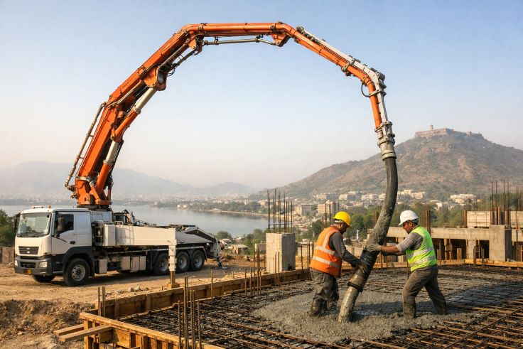Concrete Boom Pumps Are Available For Rent in Ajmer