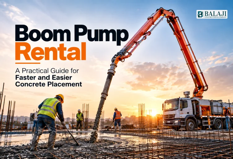 Boom pump rental services in Ajmer for faster and easier concrete placement